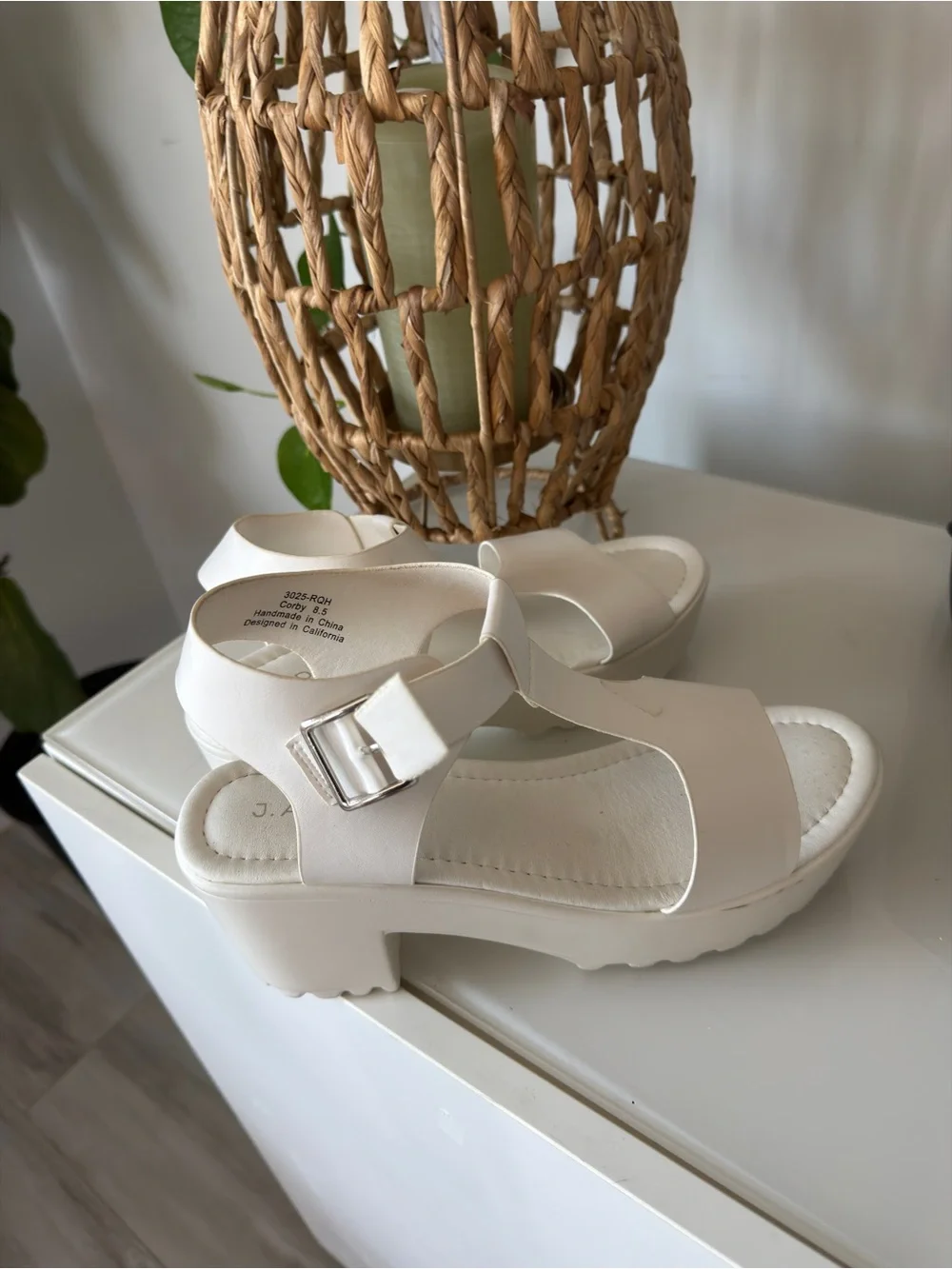 White Platform Sandals BNWOT